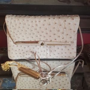Vintage Judith Lieber Ostrich Leather Handbag
